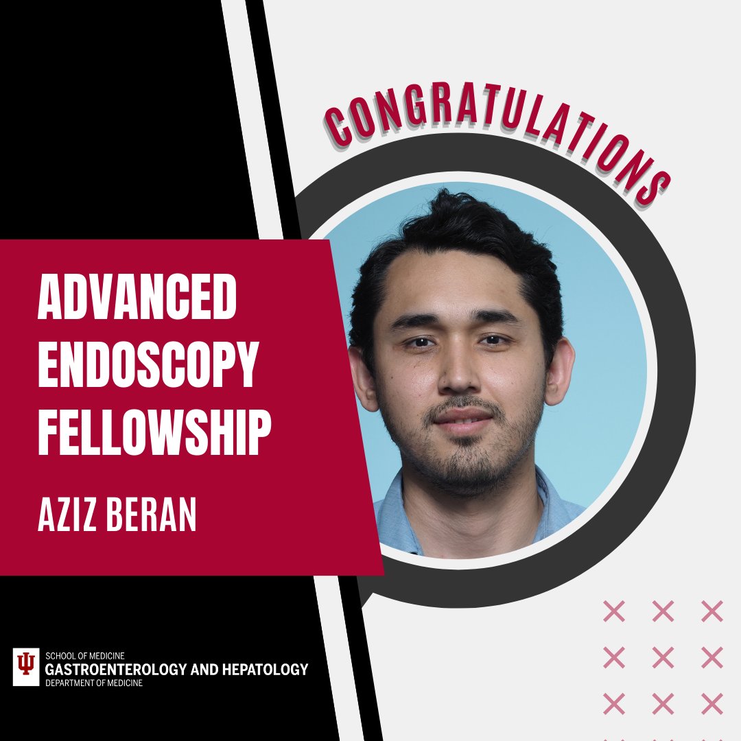 Indiana University Gastroenterology and Hepatology (@iugastro) on Twitter photo Congrats to <a href="/AzizullahBeran/">Azizullah Beran, MD, ABOM-D</a>, our new #advancedendoscopy Fellow! 🎉 After completing the #gifellowship, he’s ready to make great contributions in research and patient care. Well done, Aziz! This achievement is well-deserved! 🌟👏 #GITwitter Congrats to <a href="/AzizullahBeran/">Azizullah Beran, MD, ABOM-D</a>, our new #advancedendoscopy Fellow! 🎉 After completing the #gifellowship, he’s ready to make great contributions in research and patient care. Well done, Aziz! This achievement is well-deserved! 🌟👏 #GITwitter