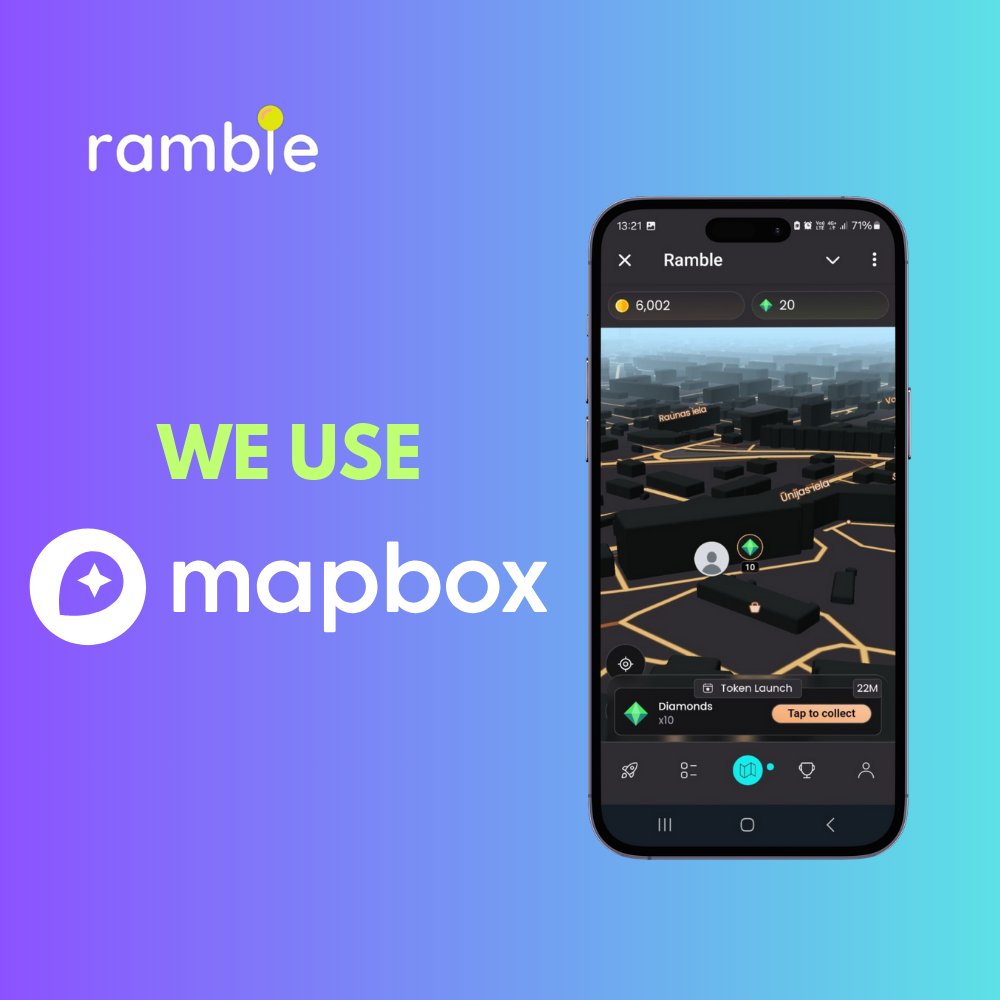 ramble_app's tweet photo. 🌍 $Ramble — Probably the first to integrate @Mapbox  into a Telegram mini-app! 🚀
Mapbox: accurate maps, personalized gameplay, data on building heights, traffic, and economic zones. Play and explore the real world directly in Telegram! 🗺️
#mapbox #ramble #telegram #ton #blum https://t.co/lF8jw1kQmT