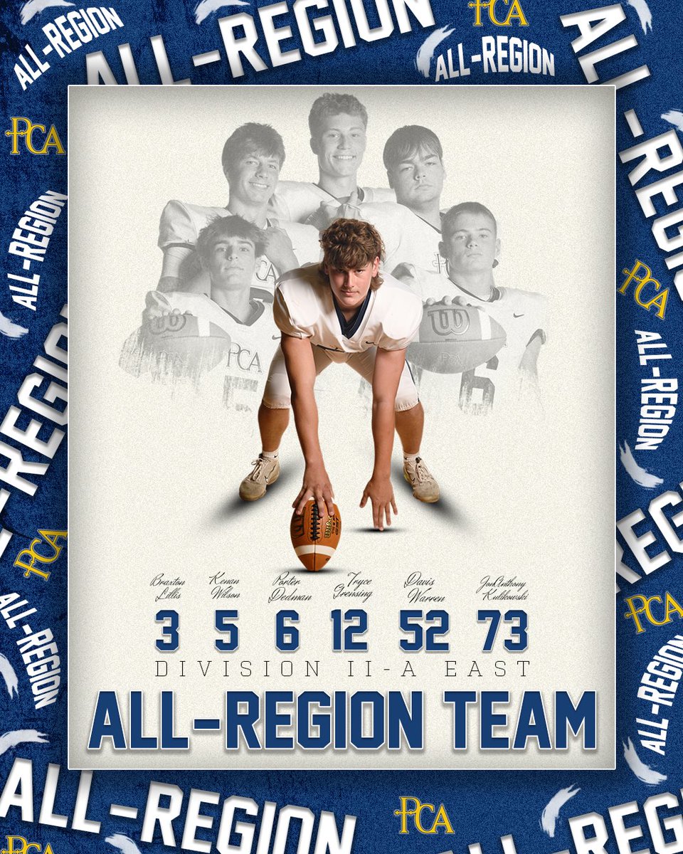 Division II-A East All-Region!!!🏈🔥<a href="/PCA_FB/">PCA Football</a>