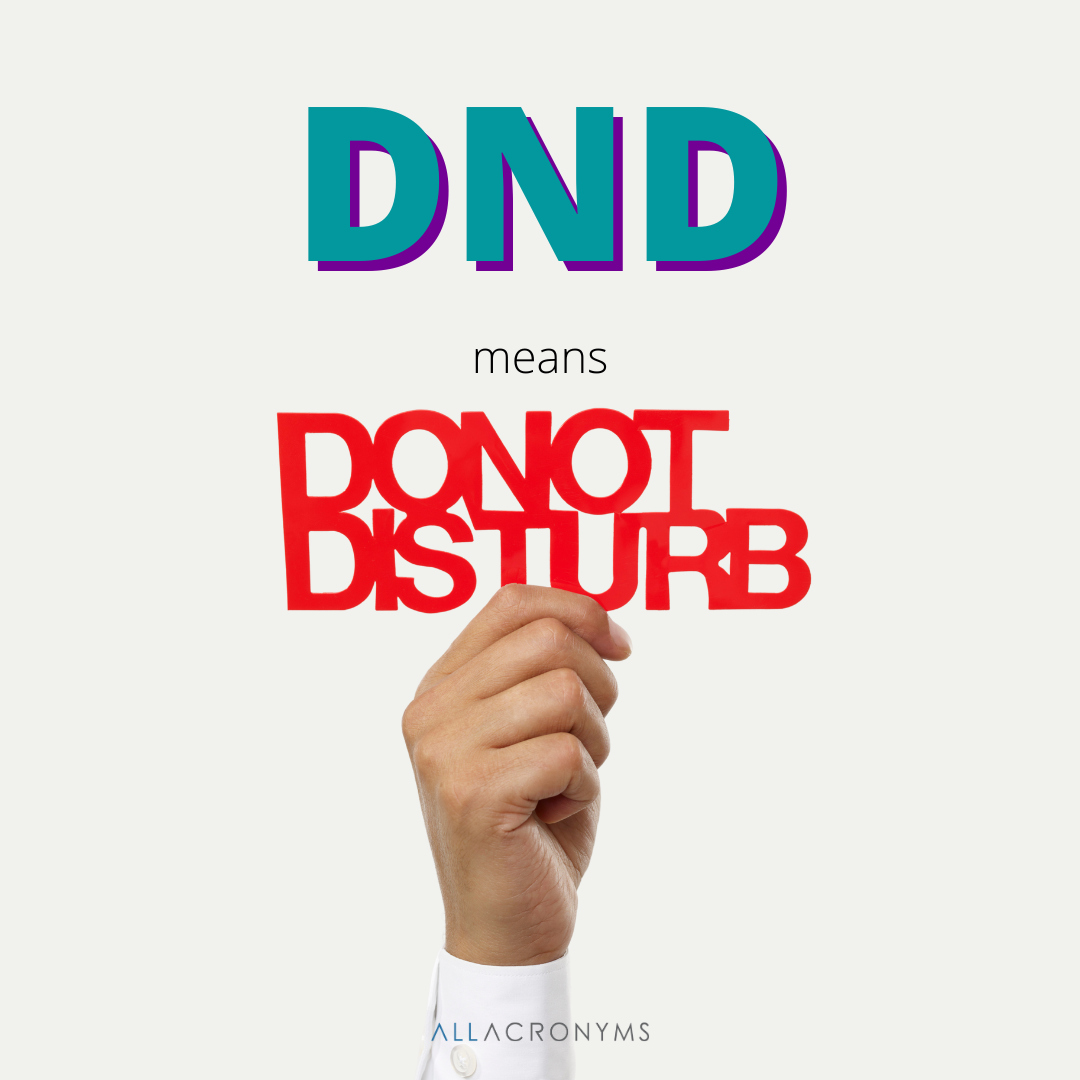 AllAcronyms's tweet photo. The DND (Do Not Disturb) setting allows you to disable all incoming messages that you don't want to see.
https://t.co/nr2SFnXapf
#TopAcronyms #TopAbbreviations #EnglishLearning #TextingLanguage https://t.co/rrguvj3gYy
