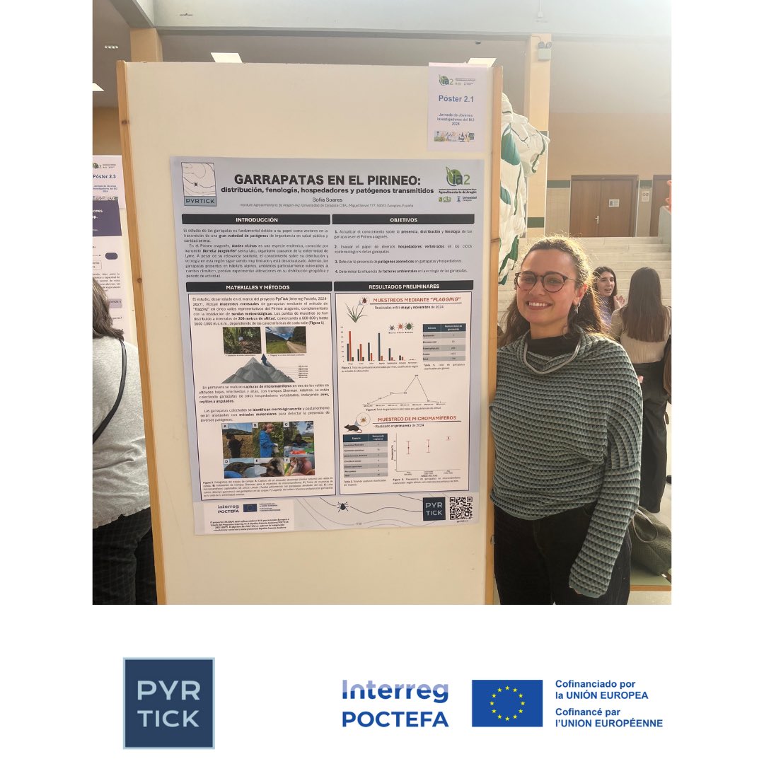 📢 En la Jornada de Jóvenes Investigadores organizada por el <a href="/IA2_UZ_CITA/">IA2</a> , el equipo de Unizar presentó un póster  que destaca los resultados preliminares obtenidos en el Pirineo aragonés #PyrTick #POCTEFA