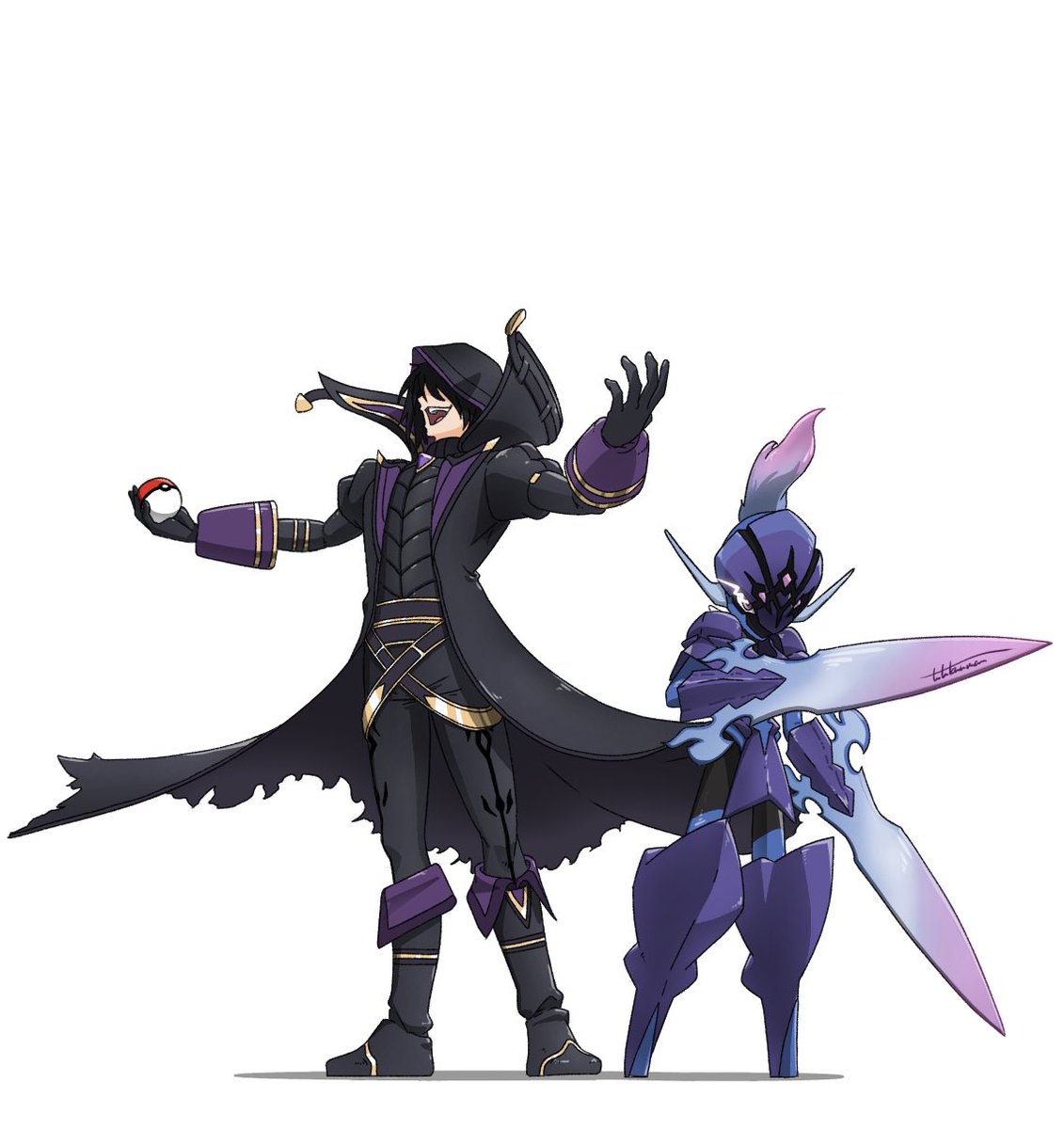 _Tatakauman_'s tweet photo. #七陰ポケモン絵日記
#七陰持ちポケモン

シャドウジムのリーダー、シャドウが勝負をしかけてきた！！ https://t.co/XdwItqt4TP