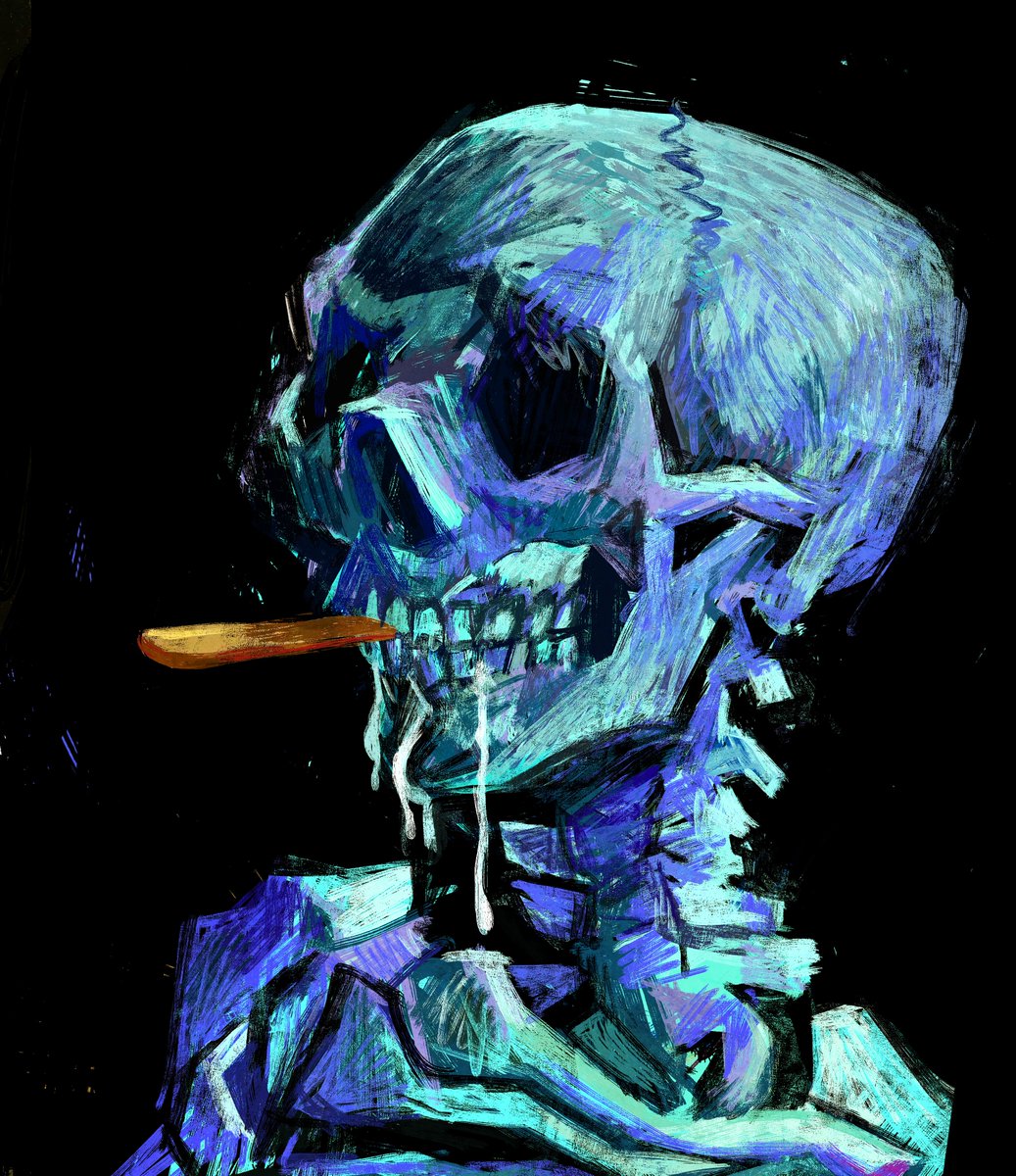 Schmrgl's tweet image. Mental illnesses as paintings:

Brainfreeze