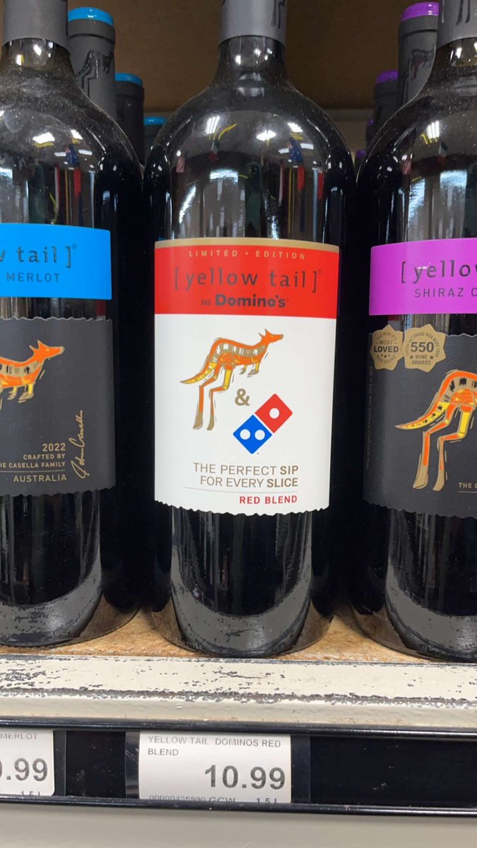 RikiProsper's tweet photo. Last night we let the Yellow Tail x Domino’s collab talk https://t.co/ueFfkGdcpi