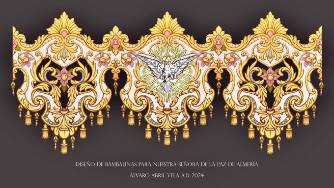 Con una paloma y un guiño al pasado: así será el nuevo palio de la Virgen de la Paz de Almería