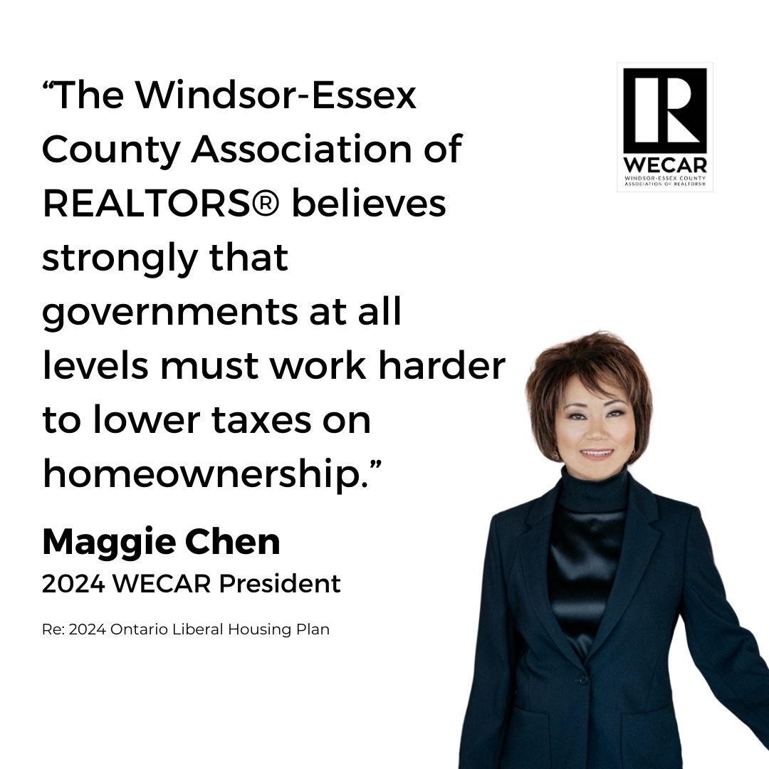 🏠 Taxes on home ownership in Ontario are a major barrier to families affording the Canadian dream. WECAR™
 was happy to see <a href="/BonnieCrombie/">Bonnie Crombie 🇨🇦</a> commit to tax relief on home buyers as part of her housing plan!
