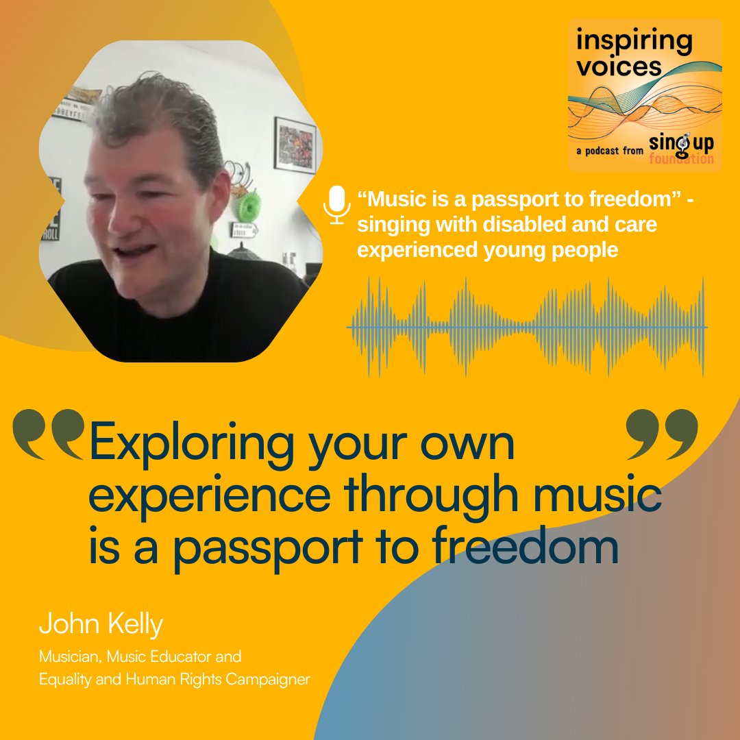 Sing Up Foundation (@singupfndation) on Twitter photo ✨"Exploring your own experience through music is a passport to freedom" ✨- profound and powerful words spoken by performer, music educator and human rights activist John Kelly (<a href="/JK_Musician/">JohnKellyMusician</a>) on our latest episode of Inspiring Voices #inclusion #musiced #edutwitter ✨"Exploring your own experience through music is a passport to freedom" ✨- profound and powerful words spoken by performer, music educator and human rights activist John Kelly (<a href="/JK_Musician/">JohnKellyMusician</a>) on our latest episode of Inspiring Voices #inclusion #musiced #edutwitter