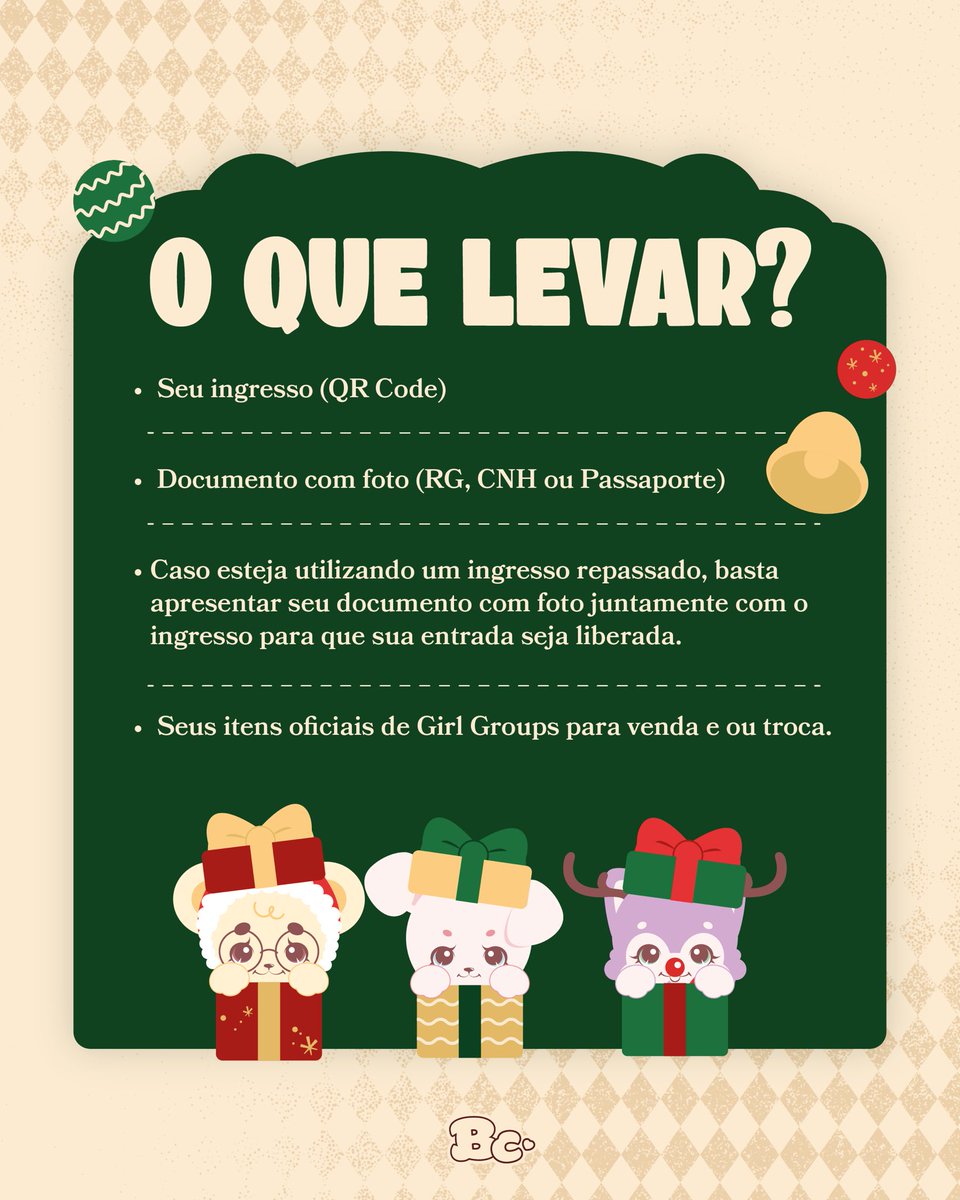 itsbubblycharm's tweet photo. ✨🎄 O que levar para o Bubbly Christmas? 🎄✨

👜 Traga apenas itens oficiais!
👉 Lembrando que a comercialização de fanmades ou itens falsificados é proibida no evento.

Prepare sua coleção e vem celebrar com a gente! 🌟

#BUBBLYCHRISTMAS #CELEBRATE https://t.co/X8xE3TM4iu
