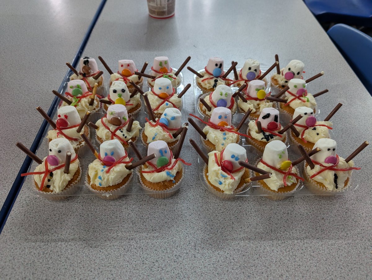 StAntsShipley's tweet photo. C2 have been busy making snowman buns for the Christmas fair on Wednesday - aren't they cute?! โ
#teamsas #bcwcat #goodenoughtoeat https://t.co/1QOnaxD81p
