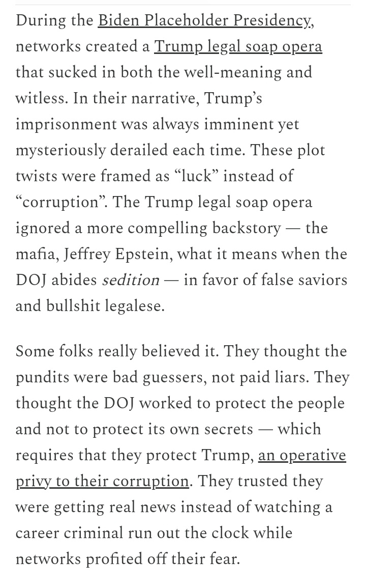 sarahkendzior's tweet photo. This excerpt is about cable news, but the paid liars also include podcast hosts and social media personalities: https://t.co/AgQDmJ8D49 https://t.co/P4Pmkqf0iW