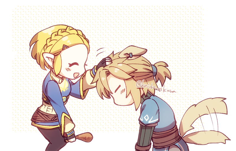 リンク(ゼルダの伝説) ,ゼルダ姫 「忠犬 」|海棠深月のイラスト