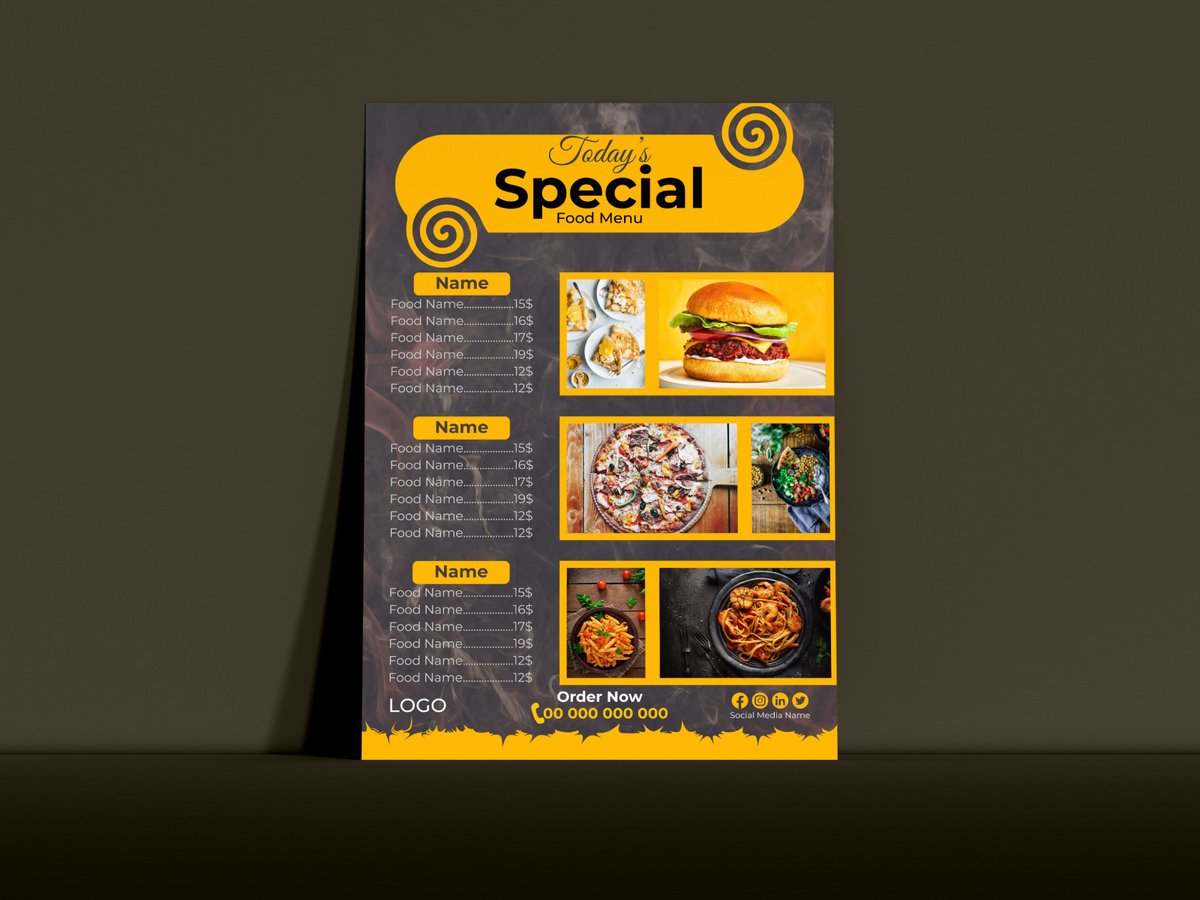 shajulgfx's tweet photo. Menu Design, Where Design Meets Delicious
Behance: https://t.co/IS6J8aVswa
Email: shajulislamsumon@gmail.com
WhatsApp: +8801754969236
I provide  high quality designs with unlimited revisions until your satisfaction  is 100%.
#FoodieDesign #RestaurantBranding #MenuArt https://t.co/G3AUSMj4vq