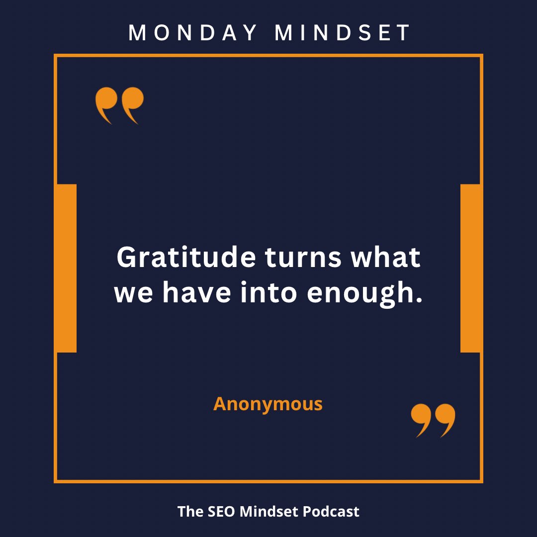 Happy Monday 🎉

As we near the end of the year, it’s the perfect time to pause, reflect, and embrace gratitude 💙

“Gratitude turns what we have into enough.” – Anonymous

Take a moment to look back on 2024, celebrate your wins, big or small, and acknowledge how far you’ve come.
