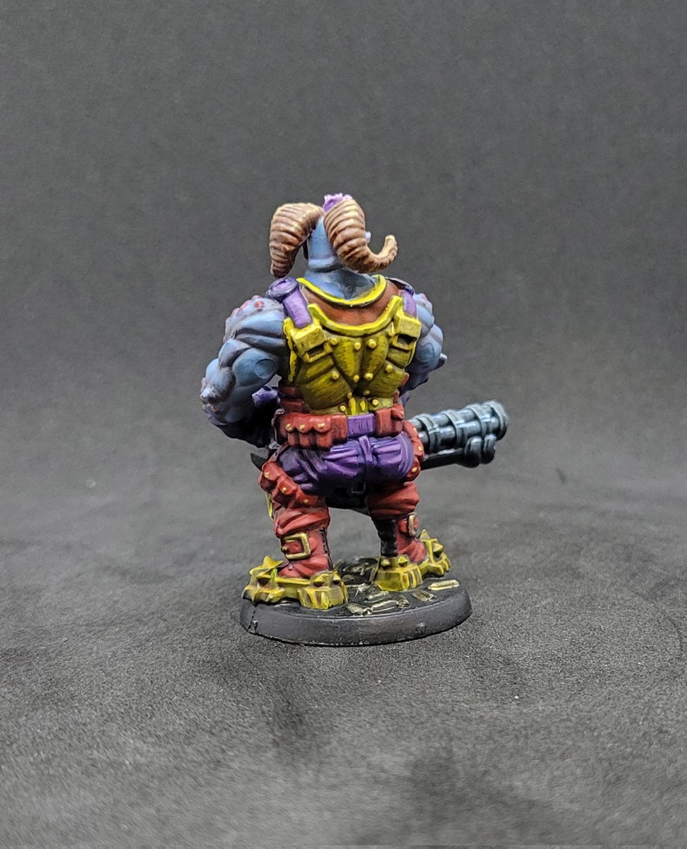 #shadowrun Troll weapons specialist from <a href="/catalystgamelab/">CatalystGameLab</a> . #ttrpg #miniaturepainting #wepaintminis