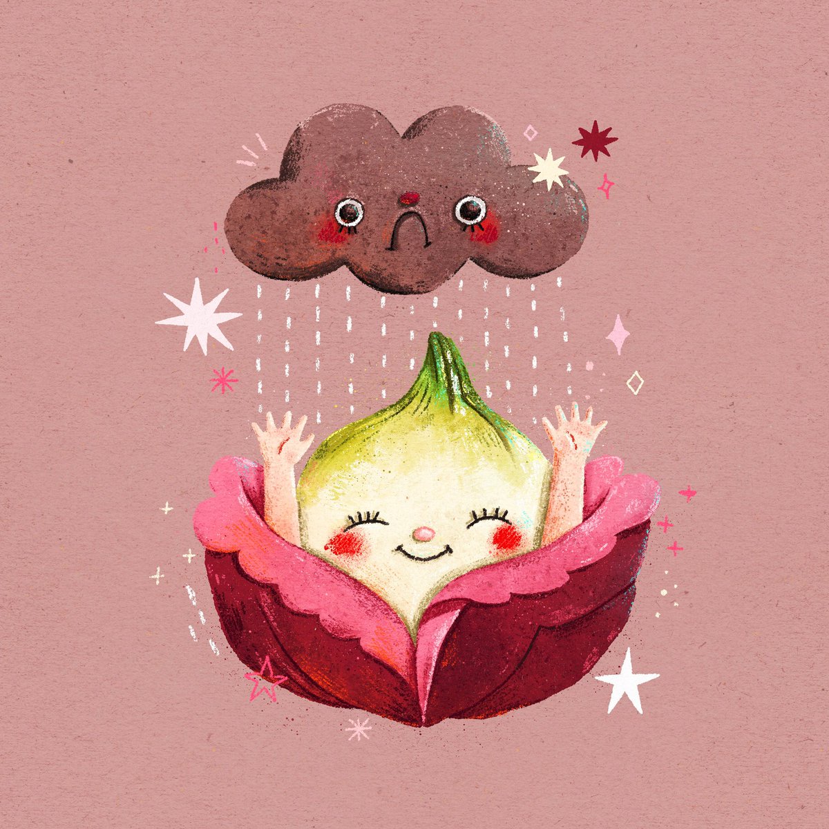 Inspired by a short cameo in over the garden wall, this cute onion character really spoke to me! I want to do more over the garden wall art, ASAP!