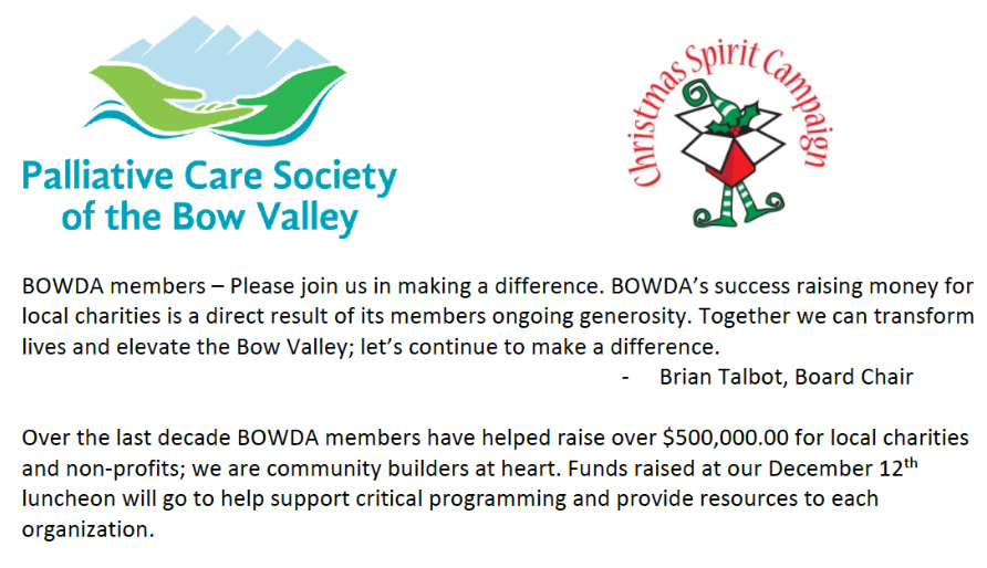 BOWDACANMORE's tweet image. Last Thursday our members raised around $90,000.00 for our two charities of choice. 

We are #CommunityBuilders!

Learn more; help add to our total by making a donation at the link below:

bowda.ca/giving-back

#Banff #Canmore #MDBighorn #BowValley #Alberta #Charity