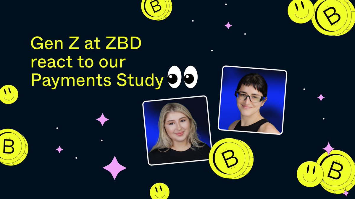 What are Gen Z’s habits when it comes to payments and financial technology? Earlier this year, we surveyed 2000 people in the US and UK to find out. Now, we asked our Gen Z teammates Nur and Victoria for their personal insights.

Read now: blog.zbd.gg/gen-z-at-zbd-r…
#Payments