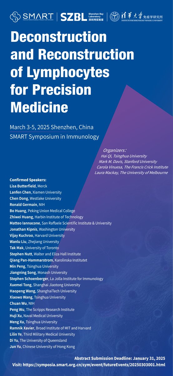 Co-organized by Mark Davis, <a href="/carovinuesa/">Carola Vinuesa</a>, <a href="/LMackayLab/">Mackay Lab</a> and myself, this Immunology Symposium will bring world experts together to tackle critical issues in lymphocyte biology and engineering for better precision medicine.
