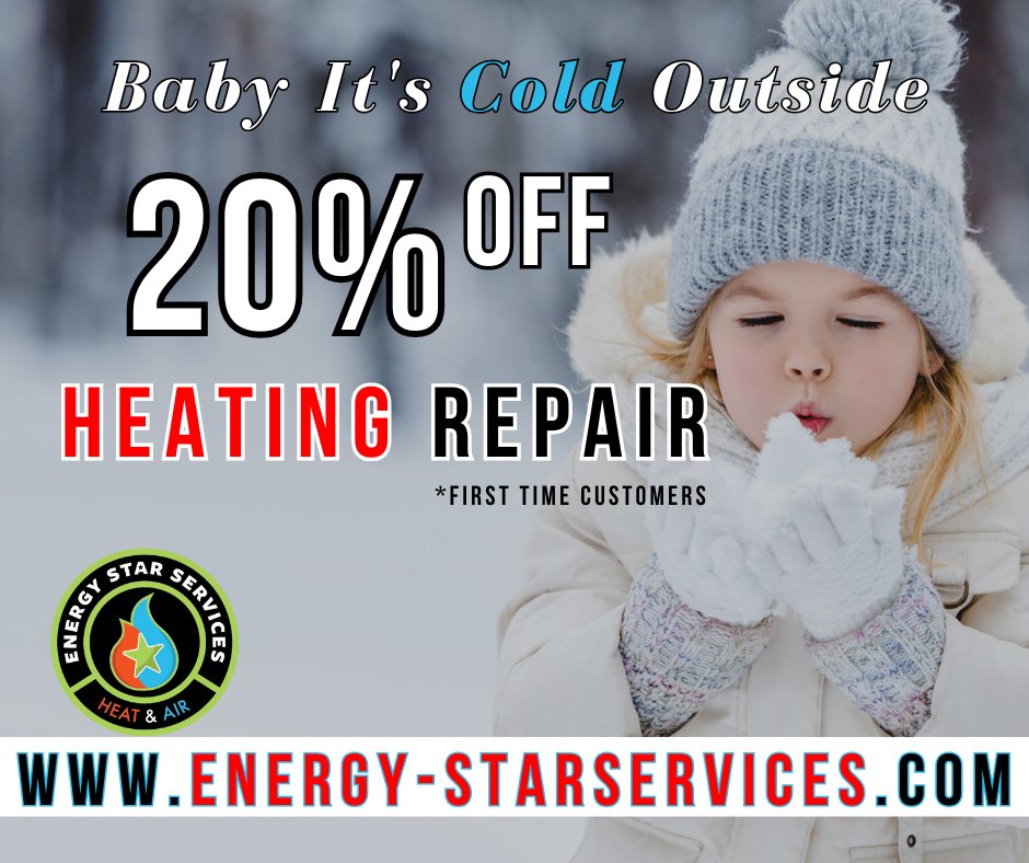 Energy_Star_Svc's tweet photo. Baby, It’s Cold Outside! Take 20% off your Heating Repair. Call to schedule 215-464-4549 or visit https://t.co/BWtMDfzHz4 #WINTER #coldwave #home #HVAC #HeatingSeason https://t.co/0Ig7oRCzW9