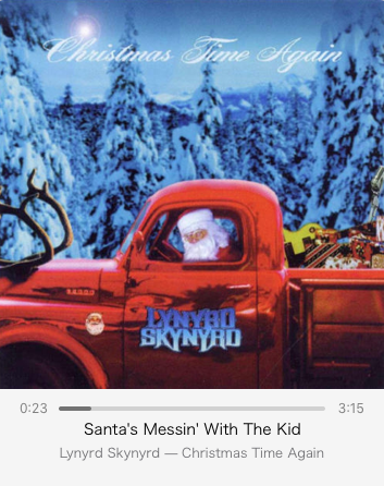 HosonoShotgun's tweet photo. #NowPlaying 
#LynyrdSkynyrd
#ChristmasTimeAgain https://t.co/4L1zt4iQpr