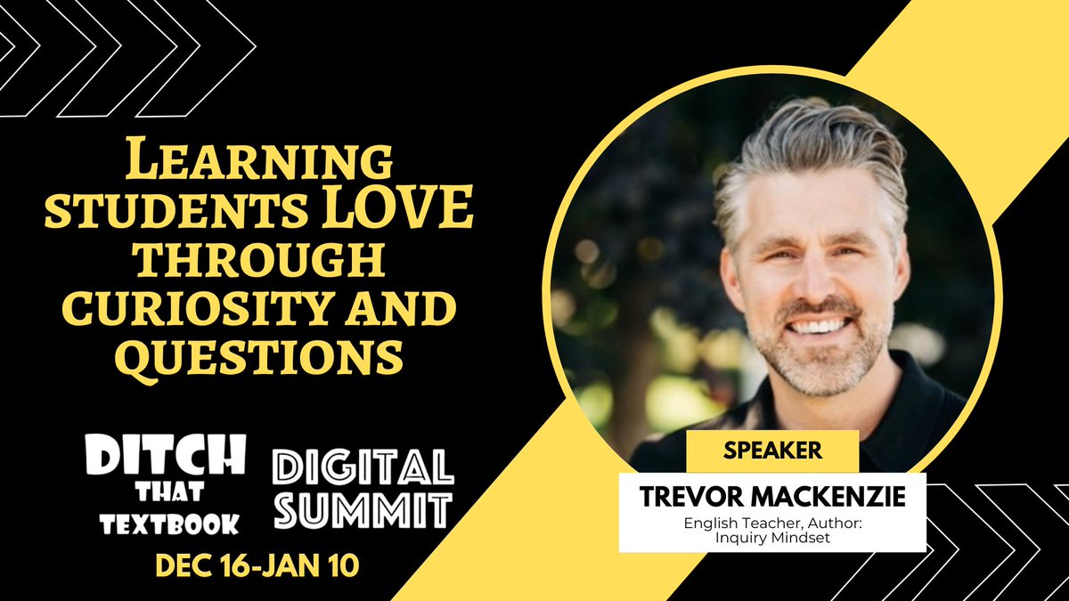 Ditch That Textbook (@ditchthattxtbk) on Twitter photo Available NOW 📺 on #DitchSummit!
Learning Students LOVE Through Curiosity and Questions w/ <a href="/trev_mackenzie/">Trevor MacKenzie</a>
Unlock the power of curiosity in your classroom! Learn how to engage students with questions that spark their interest
Get your free ticket 🎟 at ditchsummit.com Available NOW 📺 on #DitchSummit!
Learning Students LOVE Through Curiosity and Questions w/ <a href="/trev_mackenzie/">Trevor MacKenzie</a>
Unlock the power of curiosity in your classroom! Learn how to engage students with questions that spark their interest
Get your free ticket 🎟 at ditchsummit.com