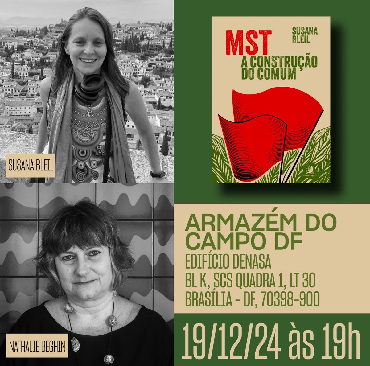 É quinta-feira para quem estiver em Brasília. Vamos conversar sobre o livro da Susana Bleil
<a href="/MST_Oficial/">MST Oficial</a> <a href="/InescOficial/">Inesc</a>
👇🏼