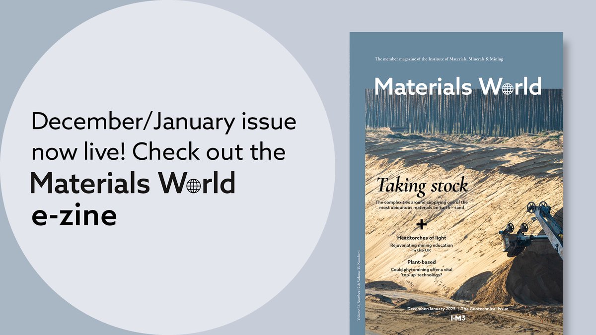 materialsworld's tweet image. The #MaterialsWorld December-January digital edition on #GeotechnicalEngineering is now live, exclusive to IOM3 members – who can read it at bit.ly/3FfxkOi