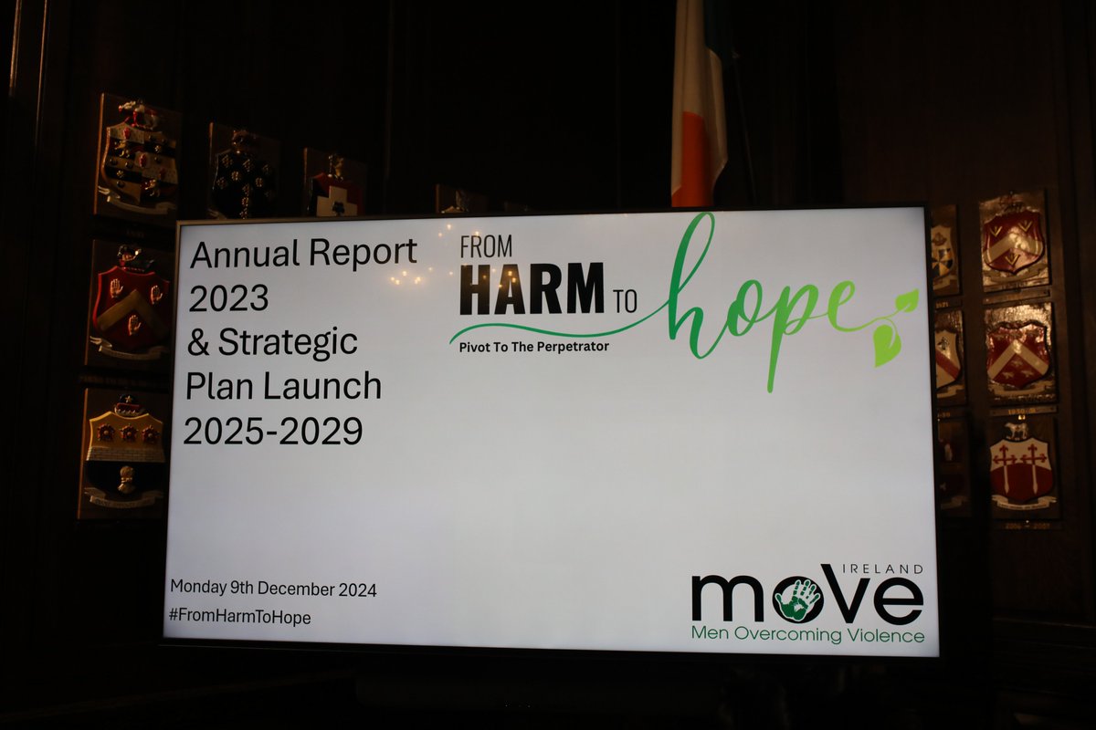 MOVE launched a new Annual Report &amp; Strategic Plan. The launch was named ‘From Harm to Hope: Pivot to the Perpetrator.’ Our goal was to showcase that prevention and intervention programmes, and working directly with perpetrators of domestic abuse is crucial when addressing DSGBV.