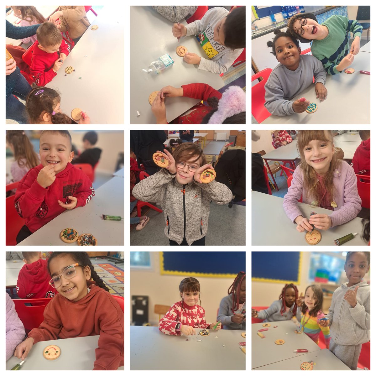Ash Class got a chance to decorate winter biscuits!