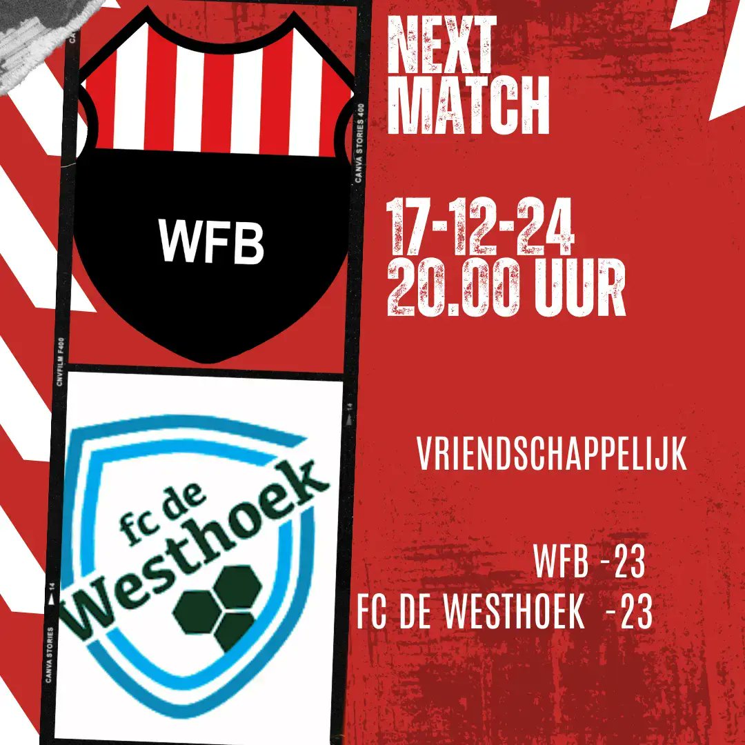 Morgenavond:
 <a href="/vvWFB/">vvWFB</a>-23 -@fcdeWesthoek'20 -23

Aanvang 20.00uur