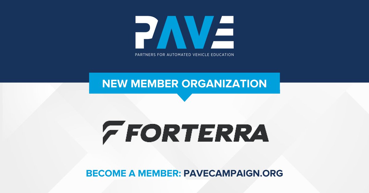 PAVECampaign's tweet photo. We’re thrilled to welcome @ForterraDrive as the newest member of PAVE! Forterra is a leading provider of self-driving systems for ground vehicles in the working world. Learn more about PAVE membership at https://t.co/AzmFMAQFB3
#PAVE #newmember #Forterra #autonomy https://t.co/c9zDiPPrKb