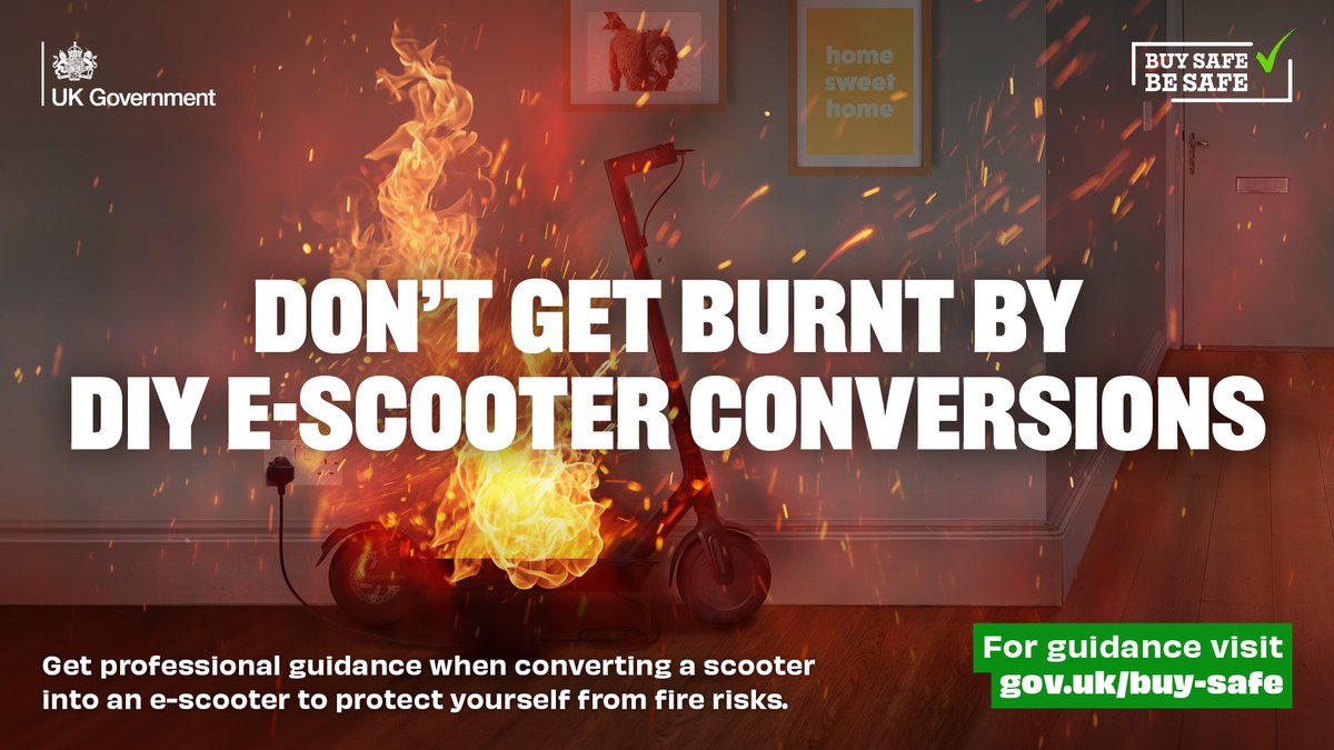 Did you know that lithium-ion batteries that are used for e-bikes and e-scooters can cause fires? Take these steps to protect yourself from fire risks:

✓ Get professional guidance when converting a bike
into an e-bike.
✓ Use manufacturer recommended batteries and
chargers.
✓