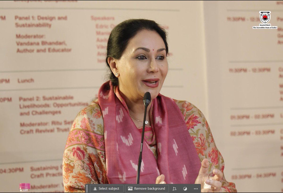 my_rajasthan's tweet photo. The World Craft Council – Asia Pacific Region (WCC-APR)’s Hand Craft: Future Horizon, Jaipur Conclave was inaugurated by Hon’ble Deputy Chief Minister of Rajasthan, Diya Kumari at the Rajasthan International Centre (RIC), Jaipur.
@KumariDiya #HandCraft #WorldCraftCouncil
(1/3) https://t.co/gYCyG5O1GS