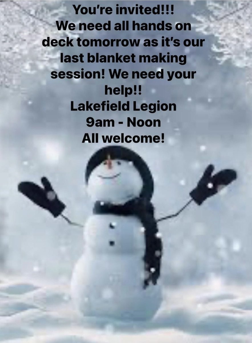 We invite you to join us tomorrow morning ☃️ We need to make more than 20 Cuddle blankets for our 12th annual Kids at Christmas Campaign! #MakeADifference #GivingBack