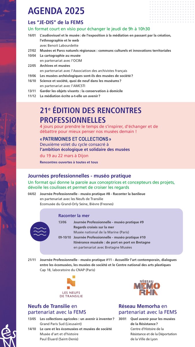 FEMS Fédération des écomusées et musées de société (@fedfems) on Twitter photo #Agenda2025 #Ressources2024
🗓️Rendez-vous en 2025 ! Merci @ocim_pcsti <a href="/Amcsti/">Amcsti</a> <a href="/memorha/">tasneem al-rahahleh</a> <a href="/reseaumemorha/">RéseauMemorha</a> #MuséesdeBretagne #LesNeufsdeTransilie <a href="/benoit_l/">Benoît Labourdette</a> <a href="/CNAPfr/">Cnap</a>
💡Ressources 2024 : mailchi.mp/87670b780689/a… #Agenda2025 #Ressources2024
🗓️Rendez-vous en 2025 ! Merci @ocim_pcsti <a href="/Amcsti/">Amcsti</a> <a href="/memorha/">tasneem al-rahahleh</a> <a href="/reseaumemorha/">RéseauMemorha</a> #MuséesdeBretagne #LesNeufsdeTransilie <a href="/benoit_l/">Benoît Labourdette</a> <a href="/CNAPfr/">Cnap</a>
💡Ressources 2024 : mailchi.mp/87670b780689/a…