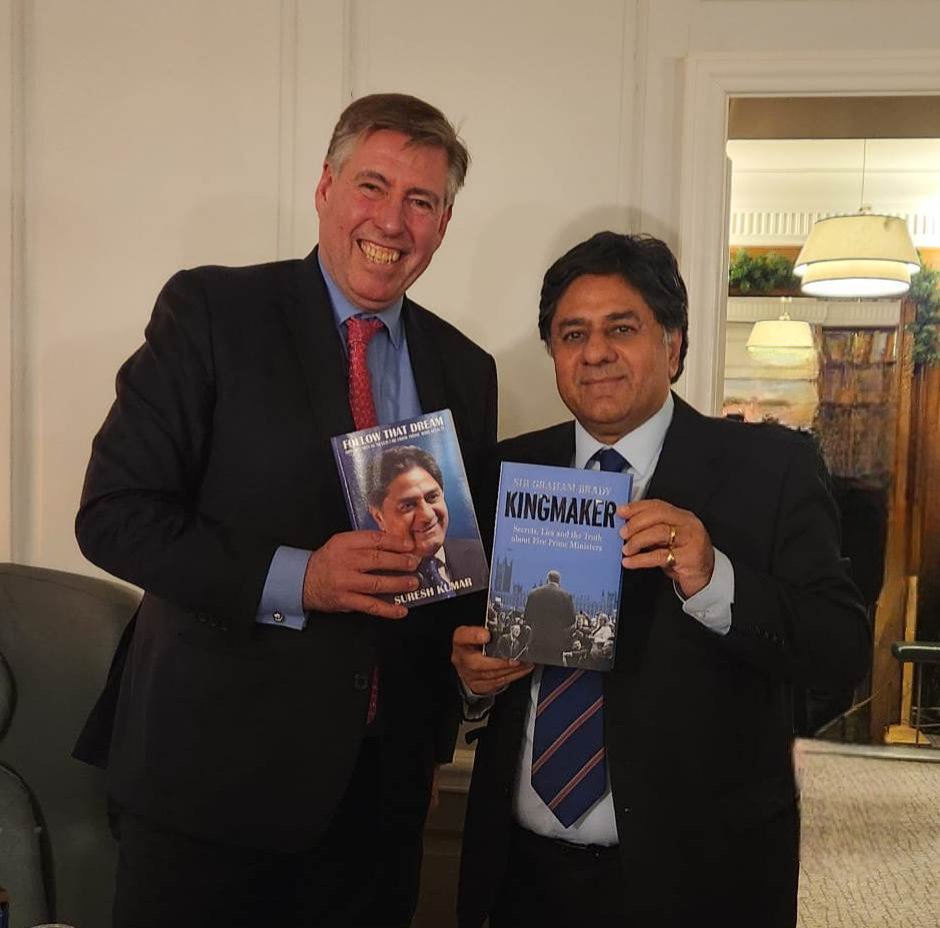 suresh1502's tweet photo. Lord Graham Brady of Altrincham and Suresh Kumar. One Author to another. Lord Brady - Kingmaker  and Suresh Kumar Follow that Dream. https://t.co/45C7FWFw9a