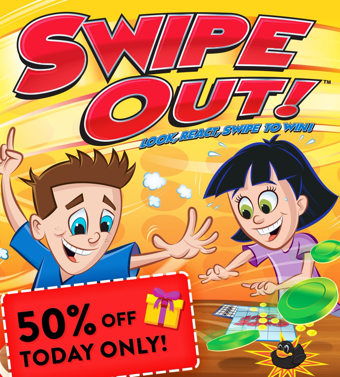 Today’s Bonus game is fast family fun! 50% off Swipe Out! This game rewards the fastest hands. Players race to swipe their chips off the board to match the pattern card. The first to collect 5 cards wins! Plays in minutes. Entertains for hours!
rnrgames.com