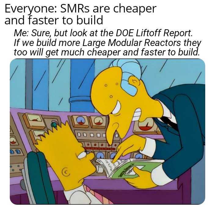Gen_Atomic's tweet photo. While SMRs show promising potential, we can also leverage existing technologies to help us achieve our goals.
Link to the DOE report in the replies!
#MemeMonday #NuclearEnergyMeme #Simpsons #GenerationAtomic https://t.co/M8ag9CTBq8