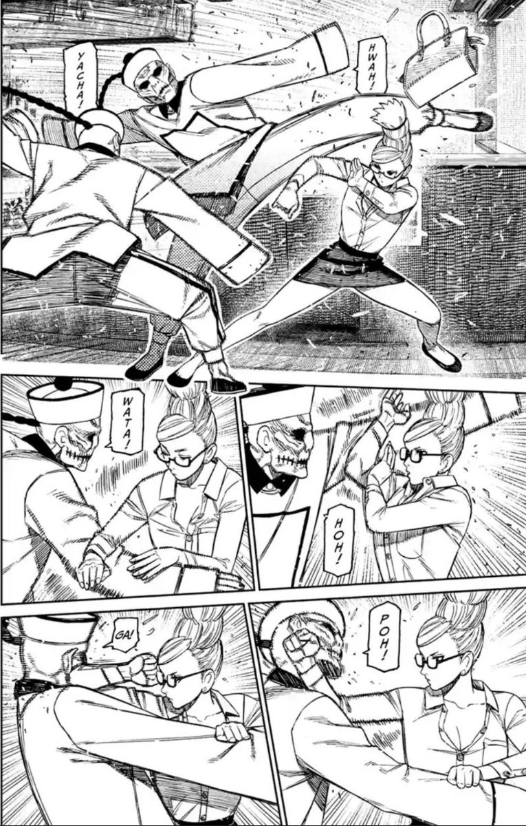 IceAlchemist0's tweet photo. I know it was mentioned in the last chapter by Momo Ayase, but if the writer doesn't follow through and have Granny train Okarun, it would be such a missed opportunity. As a martial artist, she's clearly a master of her craft. #Dandadan177 #Dandadan #ダンダダン https://t.co/eM80Wgnol1