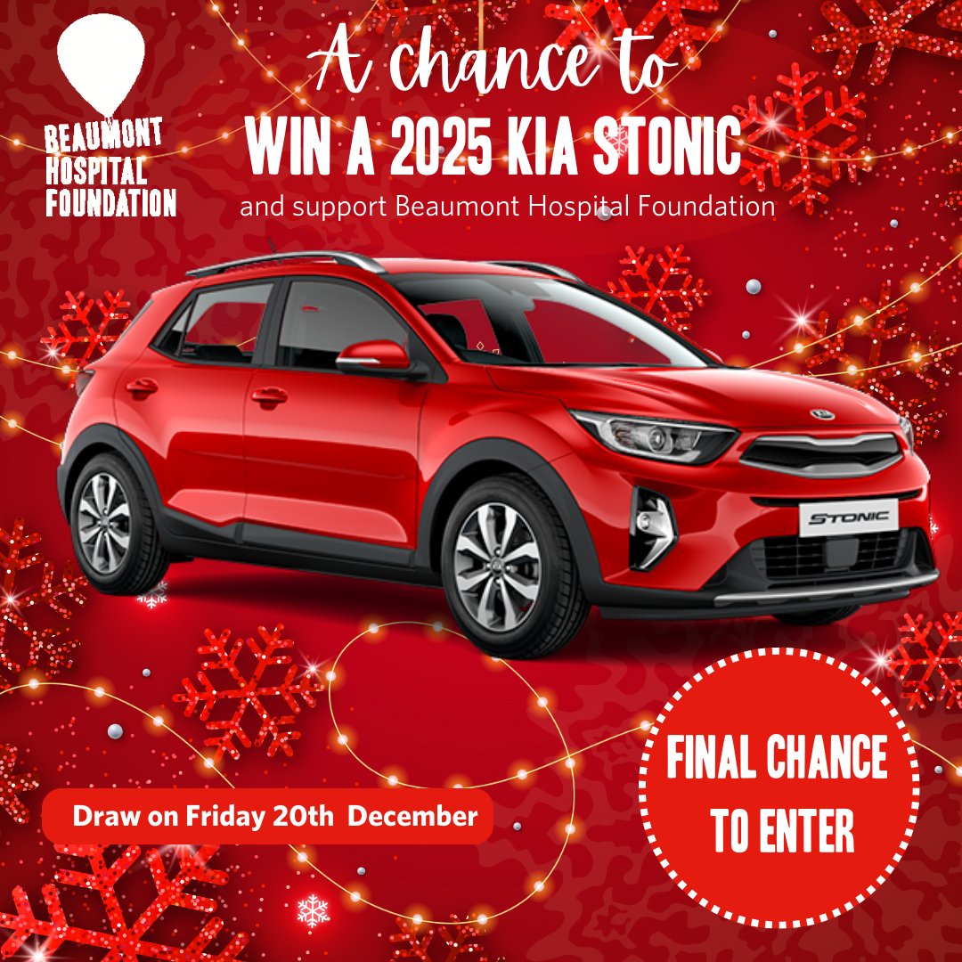 🎄🚗 Don’t miss your chance to win a car AND support Beaumont Hospital! 💙 Tickets are selling fast—buy now to give the gift of health this season &amp; maybe drive into the New Year in style! . 🎁🎟️register.enthuse.com/ps/event/BHFCa… #CarRaffle #HolidayGiving #WinBig