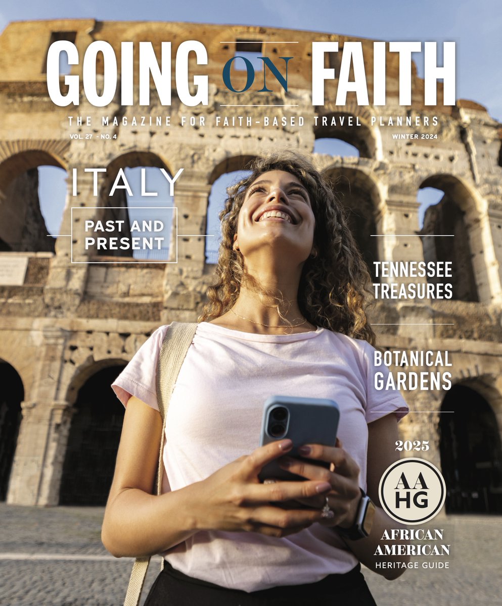 GoingOnFaithPub's tweet photo. The winter issue of Going on Faith is here! 🌟 Plus, it includes the 2025 African American Heritage Guide.

Inside:
🌆 St. Louis feature
🗺️ TN hidden gems
🙏 Religious retreats
🏛️ Museums
🌸 Botanical gardens
✈️ Italy group travel
📖 Read it: https://t.co/lXonjlh5nU

#grouptravel https://t.co/lOtKO7Rbxv