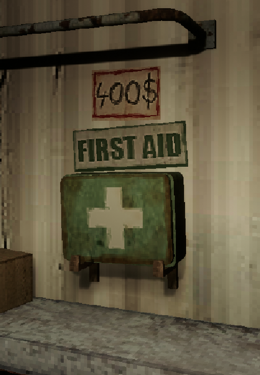DeppreSickTeam's tweet photo. No more running around with low health! I mean if you have the money... 😎

First Aid kit coming soon with other cool features!

#gamedev #indiedev #indiegame #cluelesscrew https://t.co/1P83KZzhpw