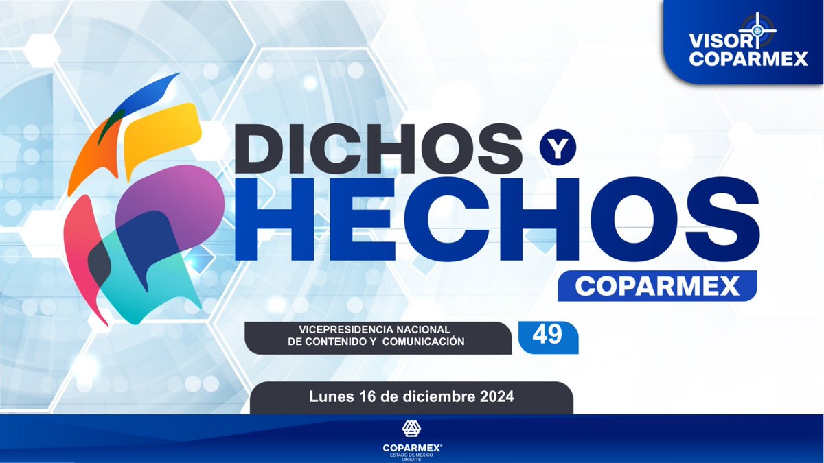 🔹𝗘𝘀𝘁𝗶𝗺𝗮𝗱𝗮 𝗰𝗼𝗺𝘂𝗻𝗶𝗱𝗮𝗱 𝘆 𝘀𝗼𝗰𝗶𝗼𝘀 𝗱𝗲 𝗖𝗢𝗣𝗔𝗥𝗠𝗘𝗫 𝗘𝘀𝘁𝗮𝗱𝗼 𝗱𝗲 𝗠𝗲́𝘅𝗶𝗰𝗼 𝗢𝗿𝗶𝗲𝗻𝘁𝗲.🔹

👉 acortar.link/rbfBti

 ❞𝑷𝒐𝒓 𝒎𝒂́𝒔 𝒚 𝒎𝒆𝒋𝒐𝒓𝒆𝒔 𝒆𝒎𝒑𝒓𝒆𝒔𝒂𝒔❞

#DichosYHechos
 #Coparmex #Noticias 
#INFORMACION