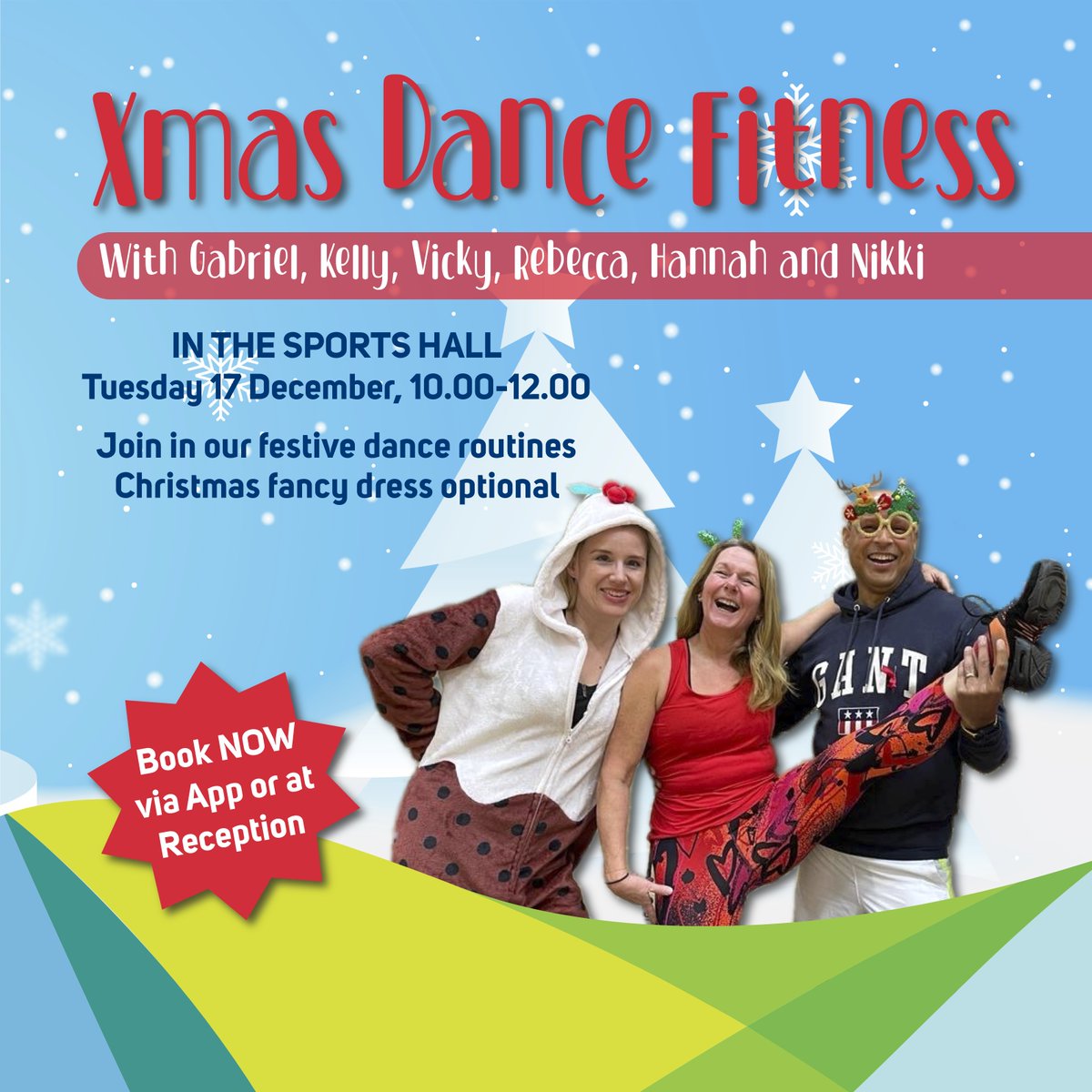 Don't forget, our Xmas Dance Fitness special is tomorrow morning at 10 AM! 🎄✨

We can't wait to see you all there! If you haven't booked a spot yet, please do so via the app or at reception.