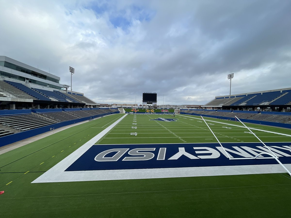 McKinneyISD Ath Dept (@mckisdath) on Twitter photo It’s that time of year! Preparations are being made for us to host the NCAA D2 National Championship game.
Banners being hungâś…
Goal posts being switchedâś…
Field being paintedâś…
Let the fun begin! <a href="/mckinneyisd/">McKinney ISD</a> <a href="/NCAADII/">NCAA Division II</a> #D2FB It’s that time of year! Preparations are being made for us to host the NCAA D2 National Championship game.
Banners being hungâś…
Goal posts being switchedâś…
Field being paintedâś…
Let the fun begin! <a href="/mckinneyisd/">McKinney ISD</a> <a href="/NCAADII/">NCAA Division II</a> #D2FB