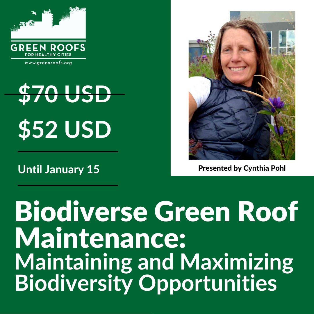 Green Roofs for Healthy Cities (@grhcna) on Twitter photo Learn how to create and maintain thriving ecosystems on green roofs through thoughtful design and maintenance strategies. This online course offers practical insights into supporting plant and animal communities in urban spaces.
Learn more and register: livingarchitectureacademy.com/p/biodiverse-g… Learn how to create and maintain thriving ecosystems on green roofs through thoughtful design and maintenance strategies. This online course offers practical insights into supporting plant and animal communities in urban spaces.
Learn more and register: livingarchitectureacademy.com/p/biodiverse-g…