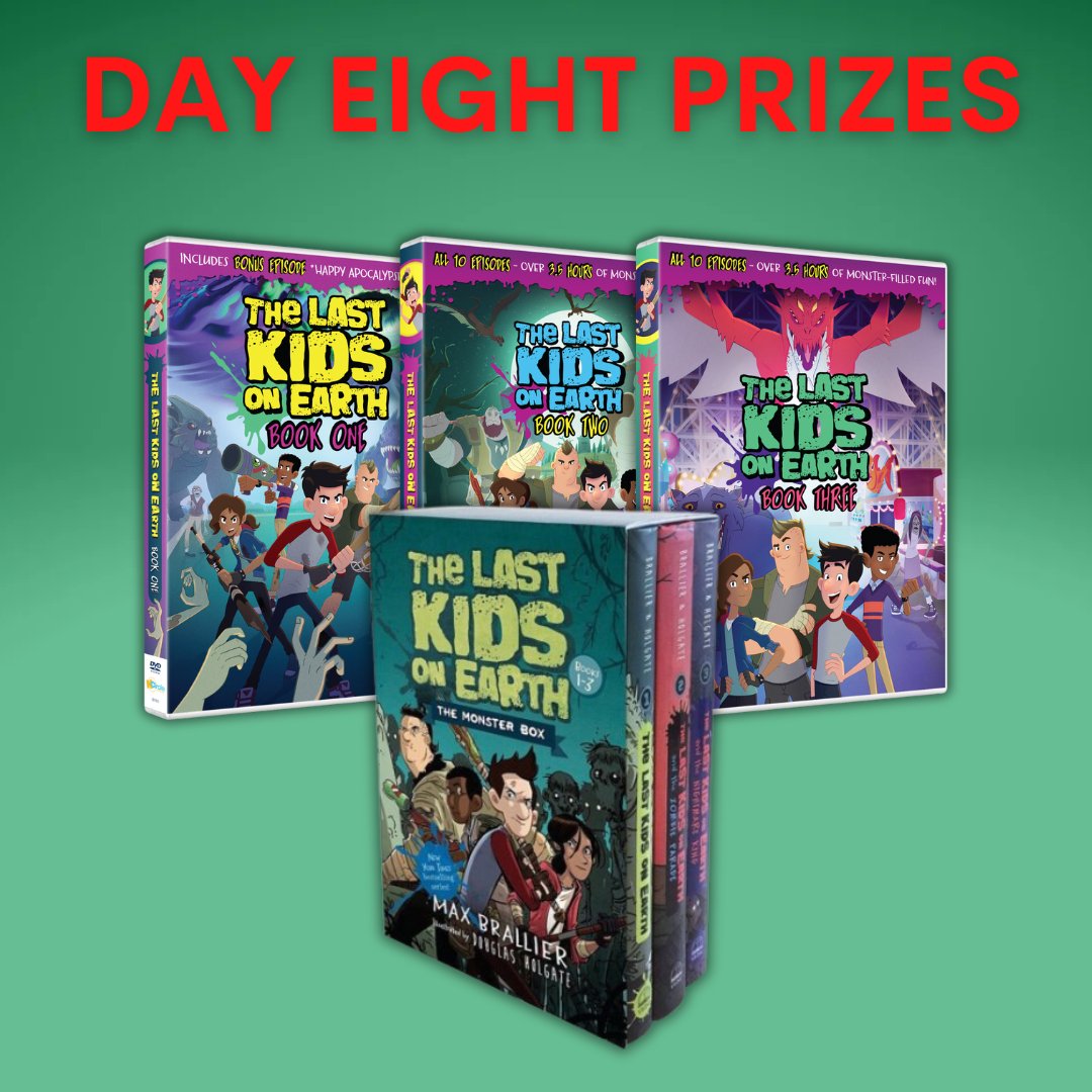 NCircle's tweet photo. 12 DAYS OF GIVEAWAYS DAY EIGHT🎁
Next, a LAST KIDS ON EARTH PRIZE PACK! Enter at https://t.co/pXZiYxg3Yu! Entries will be open until 10:00am CST on 12/17. Winners will be contacted via email on 12/17 no later than 2pm CST.
#thelastkidsonearth #dvd #books #prizes #holiday #ncircle https://t.co/cOBqsrQnPo