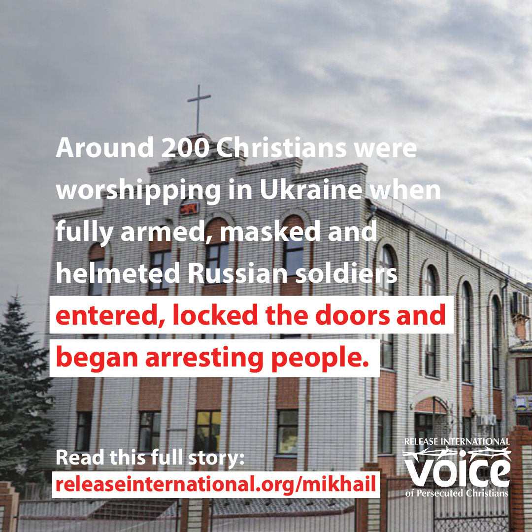 voiceopc's tweet photo. This Christmas, remember Christians facing oppression for their faith. Pastor Mikhail was forced to flee after armed soldiers stormed his church in Ukraine. Your gift can help those like him. Learn more and support: https://t.co/LH8cfowGHK #StandWithThePersecuted #ChristmasHope https://t.co/JpYAZp5IO1
