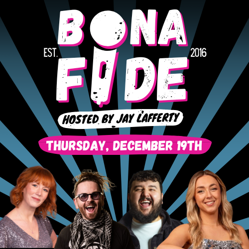 Catch host Jay with Billy Kirkwood, Gareth Mutch and Hannah Campbell this Thursday for Bona Fide! tickets available via LINK IN BIO