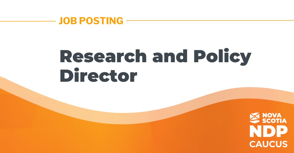 Passionate about driving progressive change? Join the Nova Scotia NDP as our Research and Policy Director and help shape bold policies that make a real difference.